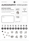 Aurography Stickers - Birthday Series
